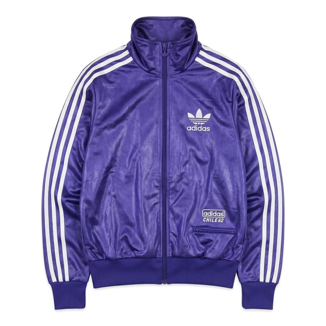 Adidas Trackjacket Chile 62 Lila Silber Damen Polyester – Vorderansicht