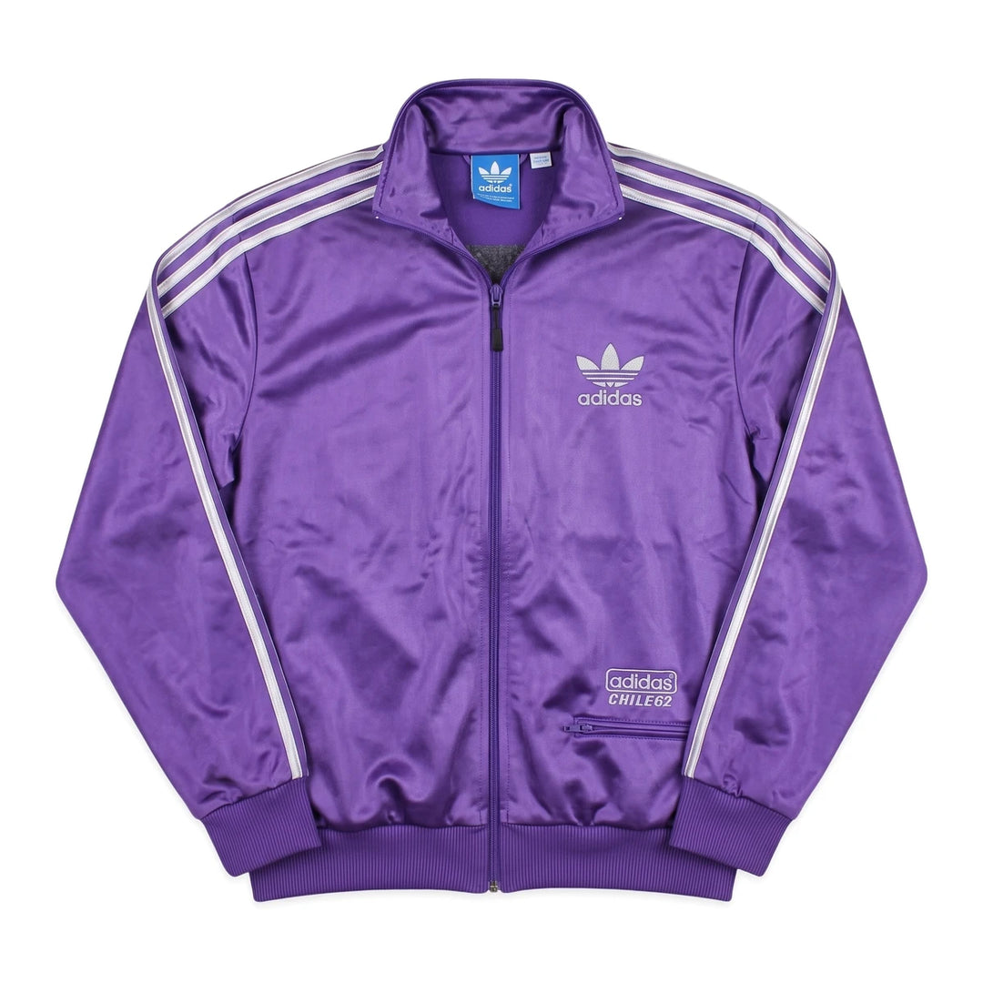 Adidas Trackjacket Chile 62 Lila Silber Herren Polyester – Vorderansicht