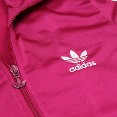 Adidas Trackjacket Firebird Lila Weiß Damen Polyester – Nahaufnahme-1