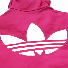 Adidas Trackjacket Firebird Lila Weiß Damen Polyester – Nahaufnahme-2