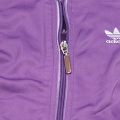 Adidas Trackjacket Firebird Lila Weiß Damen Polyester – Nahaufnahme-2