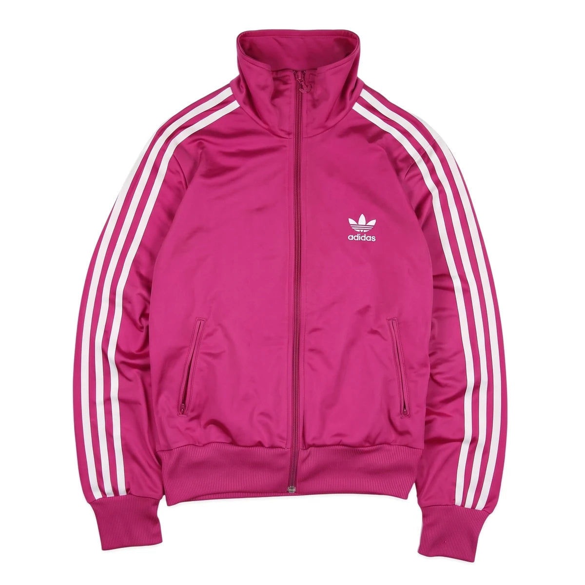 Adidas Trackjacket Firebird Lila Weiß Damen Polyester – Vorderansicht