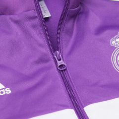 Adidas Trackjacket Fußballverein Lila Weiß Herren Polyester – Nahaufnahme-3