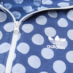 Adidas Trackjacket Firebird Marineblau Hellblau Damen Baumwolle – Nahaufnahme-1