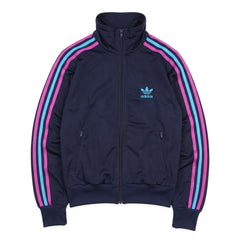 Adidas Trackjacket Firebird Marineblau Hellblau Damen Polyester – Vorderansicht
