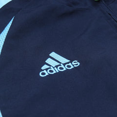 Adidas Trackjacket Fußballverein Marineblau Hellblau Herren Polyester – Nahaufnahme-1