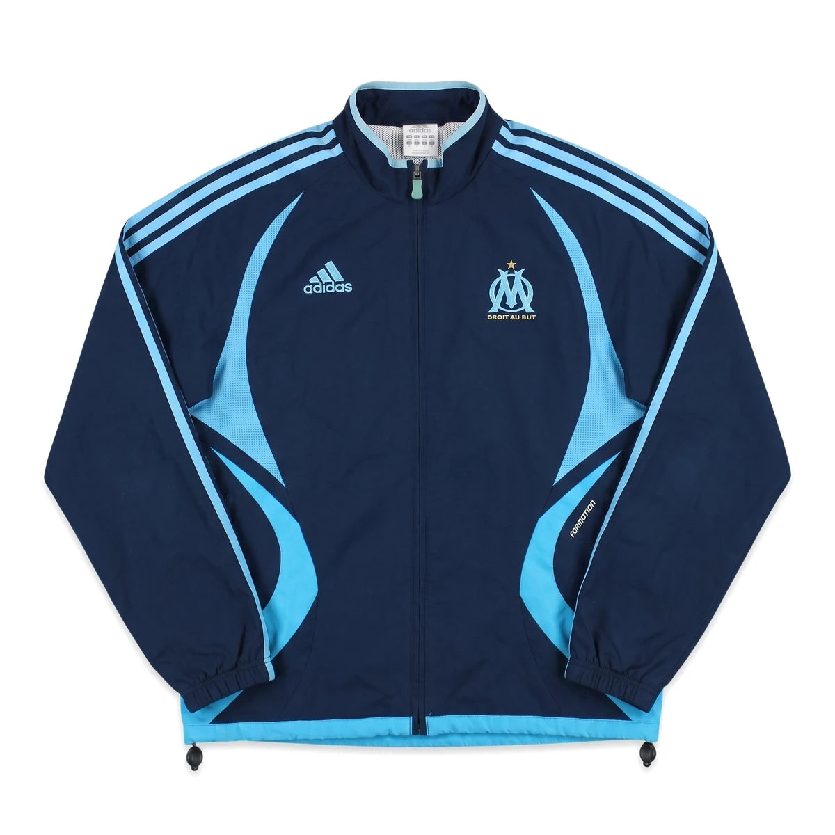 Adidas Trackjacket Fußballverein Marineblau Hellblau Herren Polyester – Vorderansicht