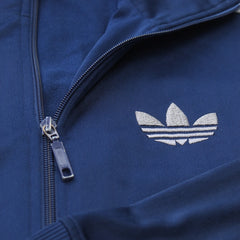 Adidas Trackjacket Firebird Marineblau Silber Herren Polyester – Nahaufnahme-1