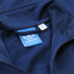 Adidas Trackjacket Firebird Marineblau Silber Herren Polyester – Nahaufnahme-2