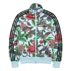Adidas Trackjacket Firebird Mintgrün Bunt Damen Polyester – Vorderansicht