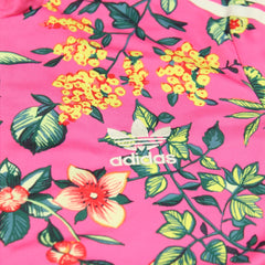 Adidas Trackjacket Firebird Pink Bunt Damen Polyester – Nahaufnahme-1