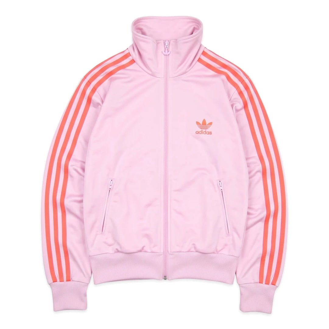 Adidas Trackjacket Firebird Pink Orange Damen Polyester – Vorderansicht