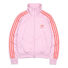 Adidas Trackjacket Firebird Pink Orange Damen Polyester – Vorderansicht