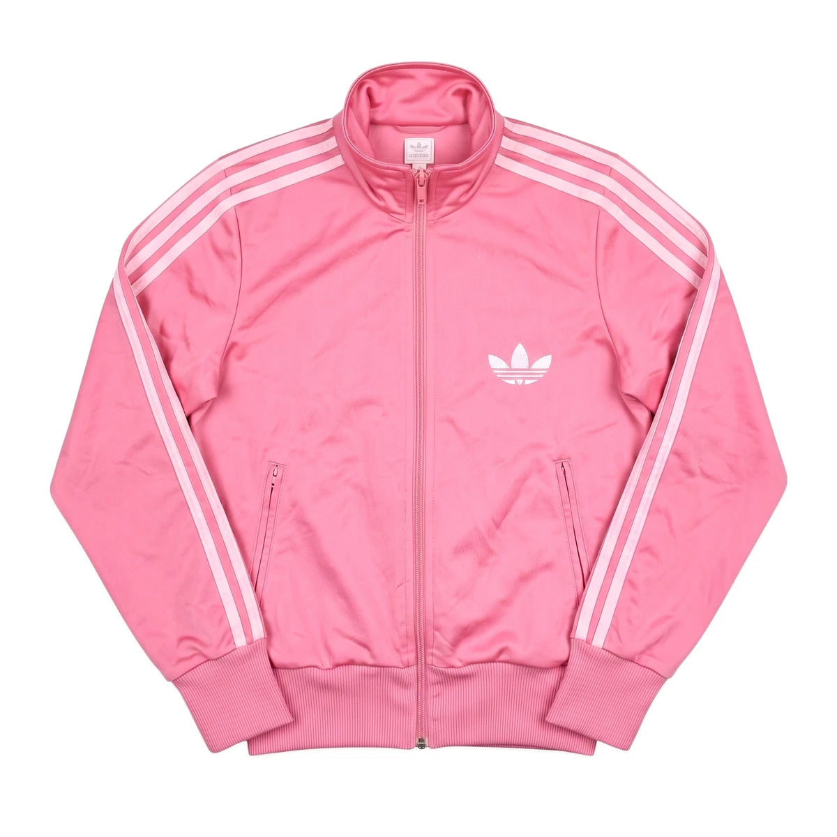 Adidas Trackjacket Firebird Pink Rose Damen Polyester – Vorderansicht