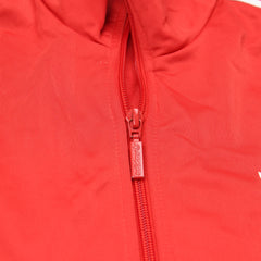 Adidas Trackjacket Firebird Rot Weiß Damen Polyester – Nahaufnahme-2