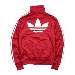 Adidas Trackjacket Firebird Rot Weiß Damen Polyester – Rückseite