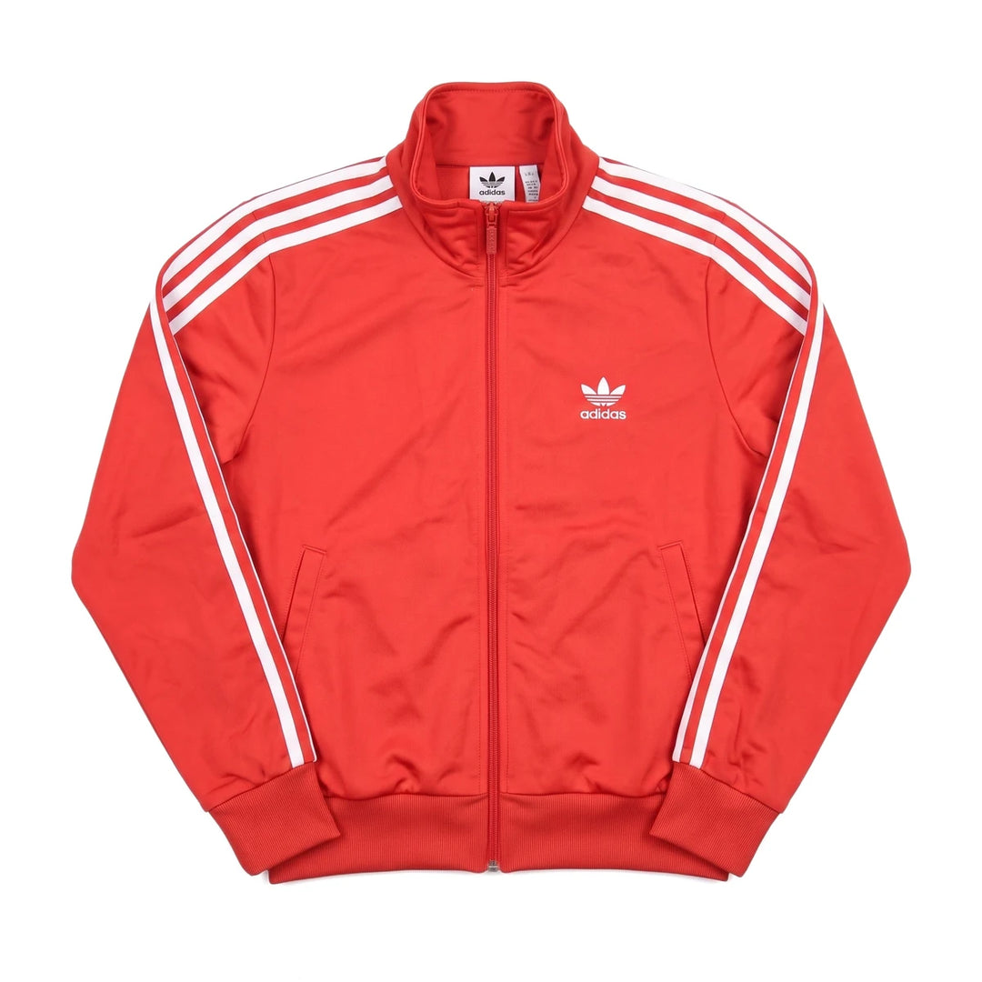 Adidas Trackjacket Firebird Rot Weiß Damen Polyester – Vorderansicht