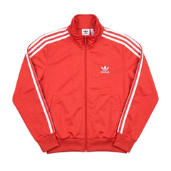 Adidas Trackjacket Firebird Rot Weiß Damen Polyester – Vorderansicht