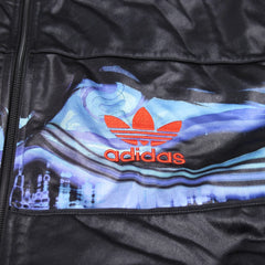 Adidas Trackjacket Chile 62 Schwarz Blau Herren Polyester – Nahaufnahme-1