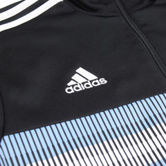 Adidas Trackjacket Fußballverein Schwarz Blau Herren Polyester – Nahaufnahme-2