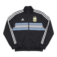 Adidas Trackjacket Fußballverein Schwarz Blau Herren Polyester – Vorderansicht
