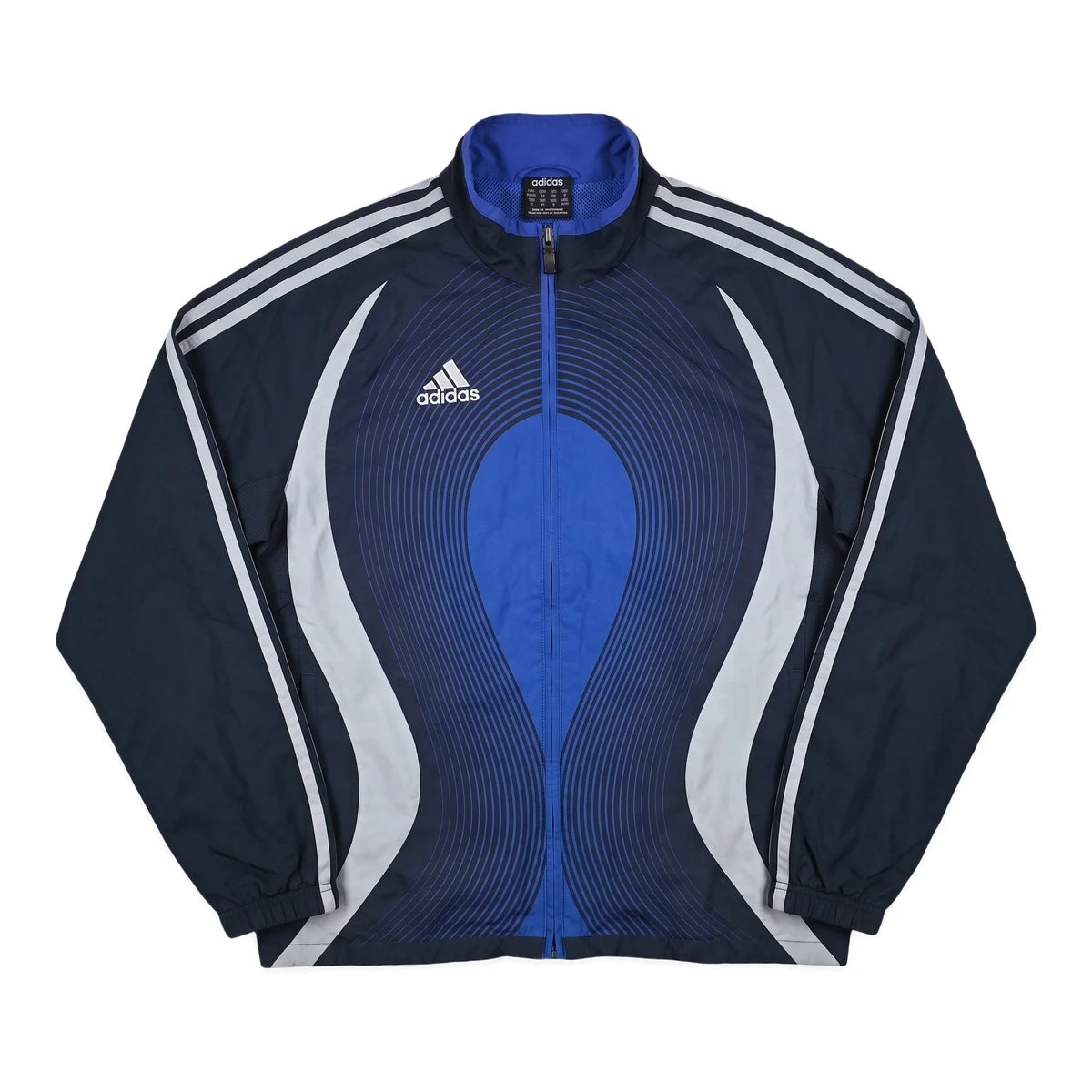Adidas Trackjacket Y2K Schwarz Blau Herren Polyester – Vorderansicht