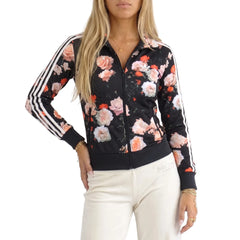 Adidas Trackjacket Firebird Schwarz Bunt Damen Polyester – Tragefoto_1