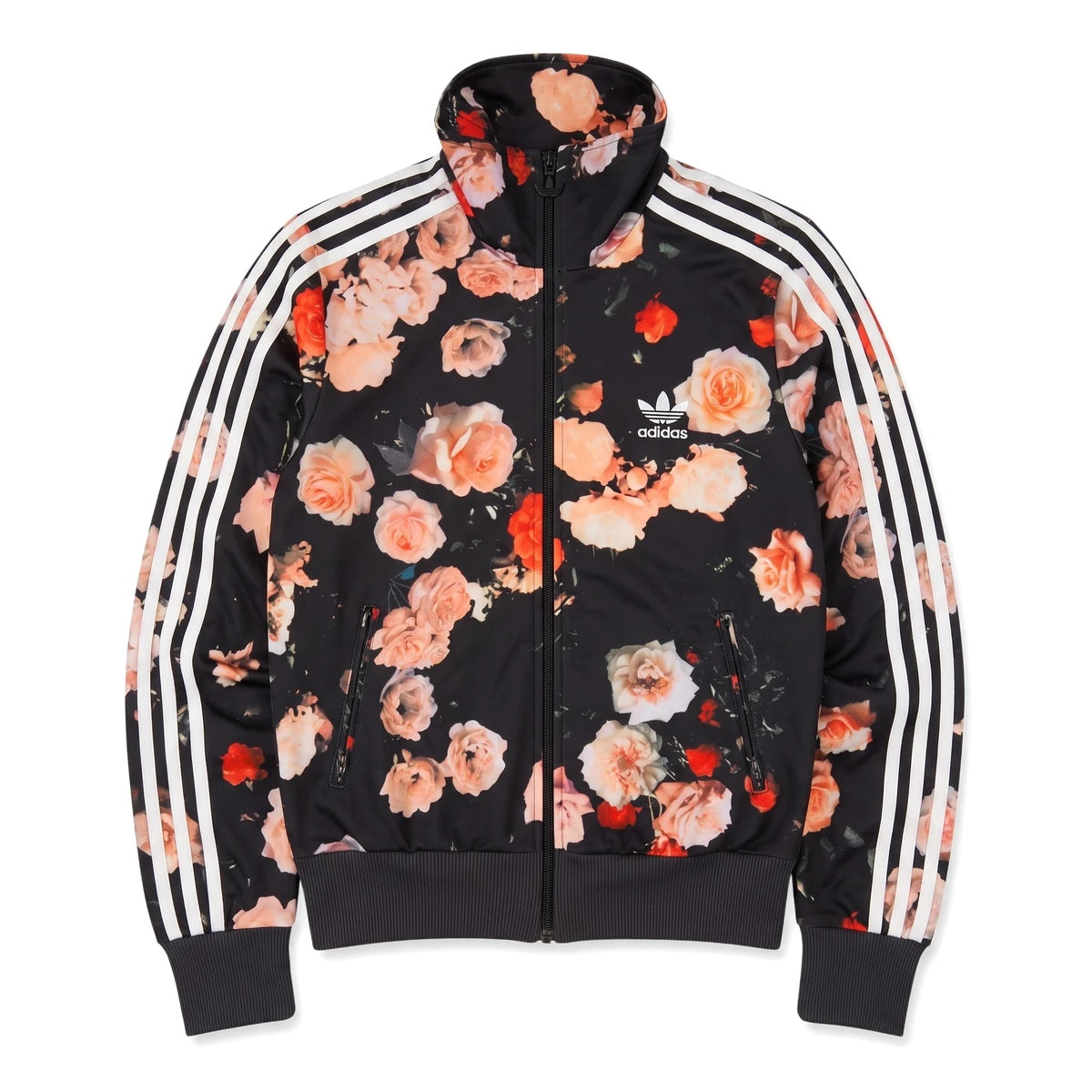 Adidas Trackjacket Firebird Schwarz Bunt Damen Polyester – Vorderansicht