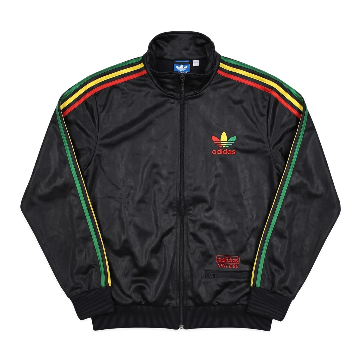 Adidas Trackjacket Chile 62 Schwarz Bunt Herren Polyester – Vorderansicht
