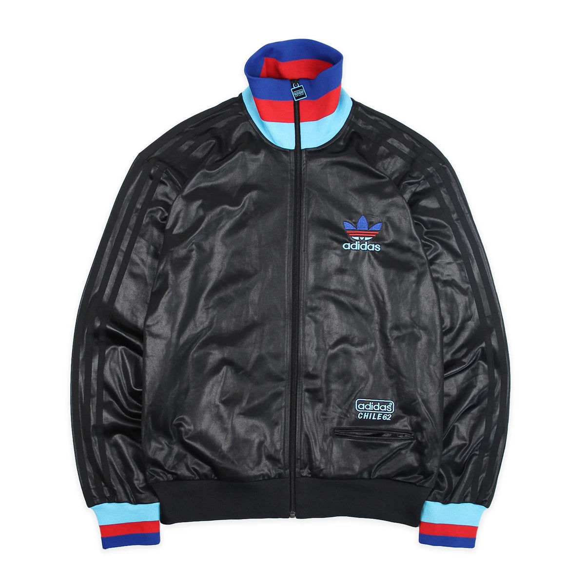 Adidas Trackjacket Chile 62 Schwarz Bunt Herren Polyester – Vorderansicht