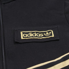Adidas Trackjacket Beckenbauer Schwarz Gold Damen Polyester – Nahaufnahme-1