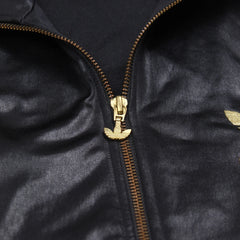 Adidas Trackjacket Chile 62 Schwarz Gold Damen Polyester – Nahaufnahme-2
