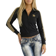 Adidas Trackjacket Firebird Schwarz Gold Damen Polyester
