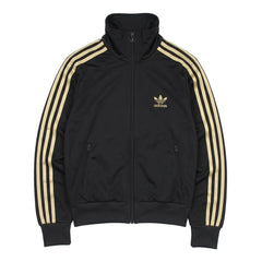 Adidas Trackjacket Firebird Schwarz Gold Damen Polyester – Vorderansicht