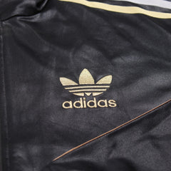 Adidas Trackjacket Chile 62 Schwarz Gold Herren Polyester – Nahaufnahme-1