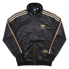 Adidas Trackjacket Chile 62 Schwarz Gold Herren Polyester – Vorderansicht
