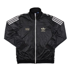 Adidas Trackjacket Chile 62 Schwarz Gold Herren Polyester – Vorderansicht