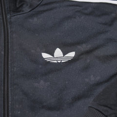 Adidas Trackjacket Firebird Schwarz Grau Herren Polyester – Nahaufnahme-1