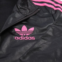 Adidas Trackjacket Chile 62 Schwarz Pink Damen Polyester – Nahaufnahme-1