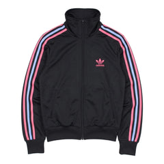Adidas Trackjacket Firebird Schwarz Pink Damen Polyester – Vorderansicht