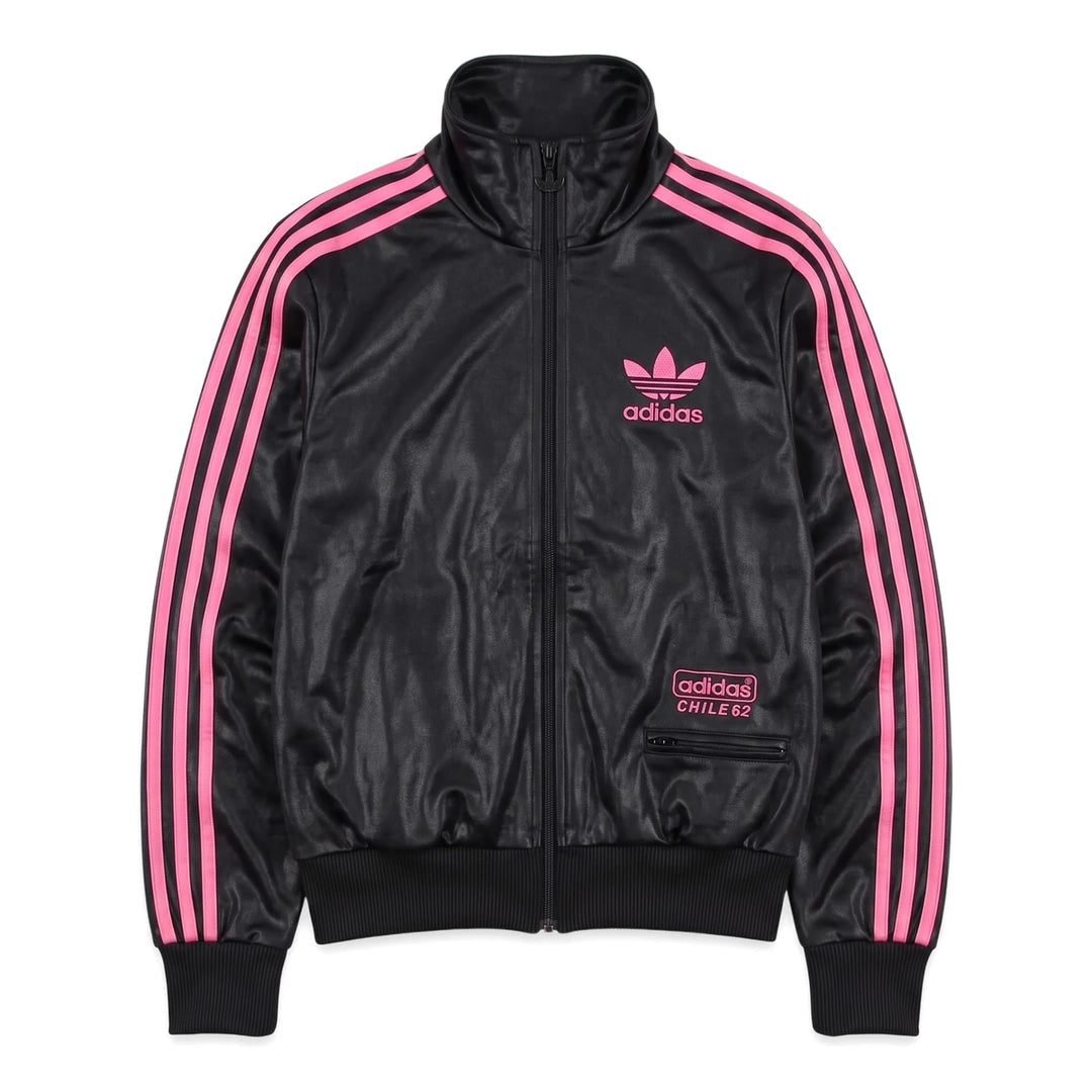 Adidas Trackjacket Chile 62 Schwarz Pink Damen Polyester – Vorderansicht