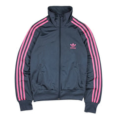Adidas Trackjacket Firebird Schwarz Pink Damen Polyester – Vorderansicht