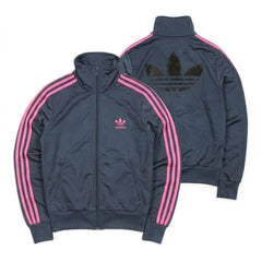 Adidas Trackjacket Firebird Schwarz Pink Damen Polyester – Gesamtansicht