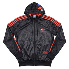 Adidas Trackjacket Chile 62 Schwarz Rot Herren Polyester – Vorderansicht
