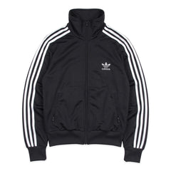 Adidas Trackjacket Firebird Schwarz Silber Damen Polyester – Vorderansicht