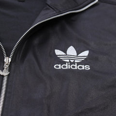 Adidas Trackjacket Chile 62 Schwarz Silber Herren Polyester – Nahaufnahme-1