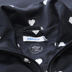 Adidas Trackjacket Firebird Schwarz Weiß Damen Polyester – Nahaufnahme-2