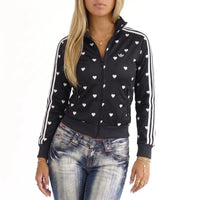 Adidas Trackjacket Firebird Schwarz Weiß Damen Polyester – Tragefoto_1