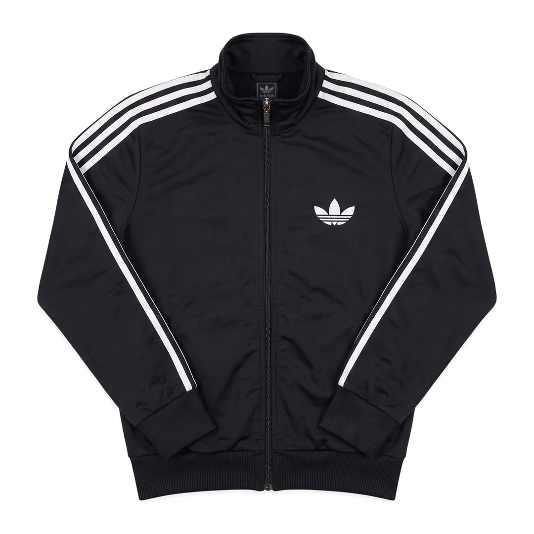 Adidas Trackjacket Firebird Schwarz Weiß Damen Polyester – Vorderansicht