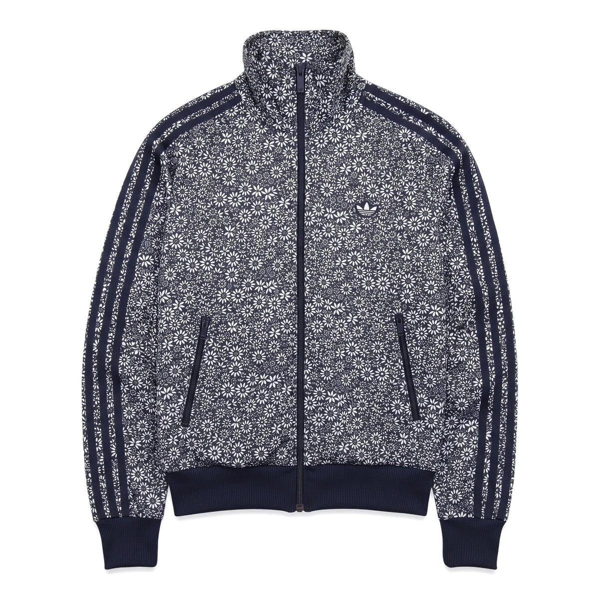 Adidas Trackjacket Firebird Schwarz Weiß Damen Polyester – Vorderansicht
